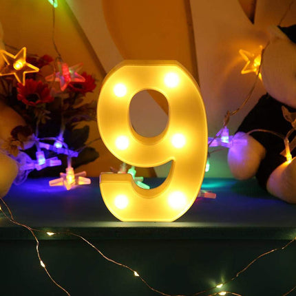 Numero luminoso bianco a LED decorazione per eventi feste compleanni luce calda 3000k 16x3 cm - enzoled