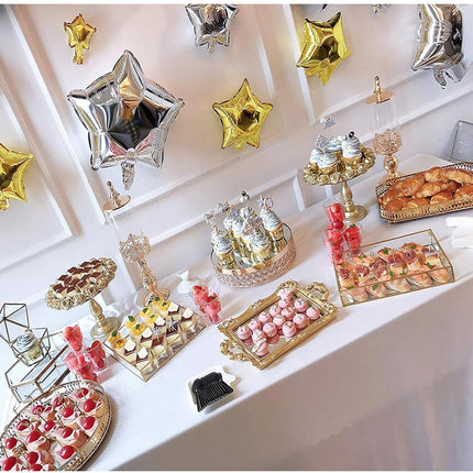 Palloncini gonfiabili stelle oro argento e bianco Buon Compleanno per feste e party palloni decorazione - enzoled