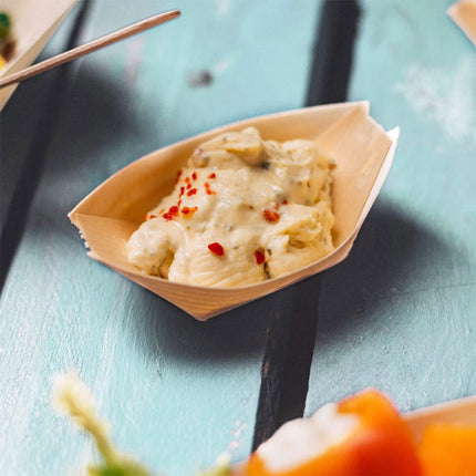 Set 32 barchette in legno per aperitivi buffet ciotola monouso per monoporzioni finger food antipasti - enzoled