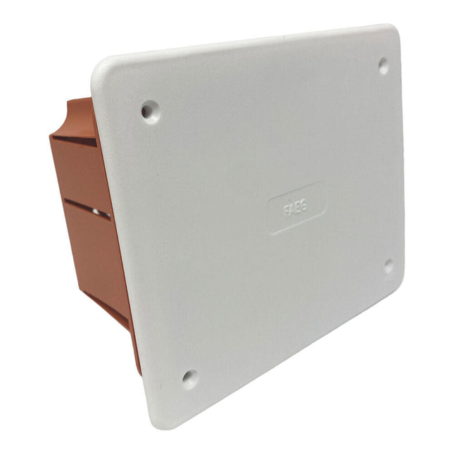 Scatola di derivazione cassetta da incasso con coperchio e viti scatola per apparecchiature elettriche IP40 119x96x70 mm - enzoled