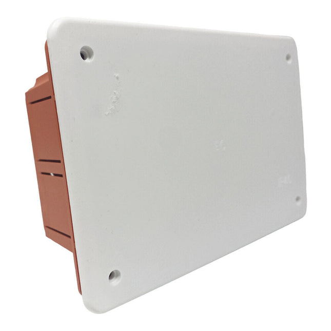 Scatola di derivazione cassetta da incasso con coperchio e viti scatola per apparecchiature elettriche IP40 196x152x70 mm - enzoled