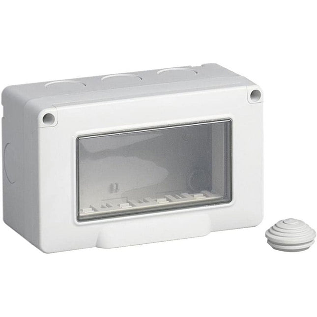 Cassetta con coperchio idrobox per esterno a 4 posti compatibile con matix custodia per interruttori ip55 - enzoled