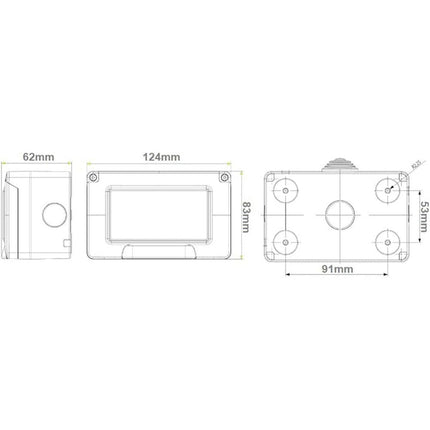 Cassetta con coperchio idrobox per esterno a 4 posti compatibile con matix custodia per interruttori ip55 - enzoled