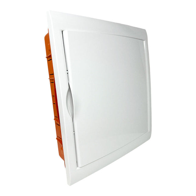 Centralino da incasso 24 moduli quadro elettrico con cornice e portello bianco IP40 - enzoled