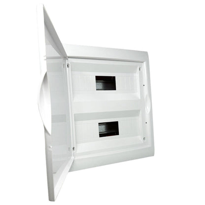 Centralino da incasso 24 moduli quadro elettrico con cornice e portello bianco IP40 - enzoled