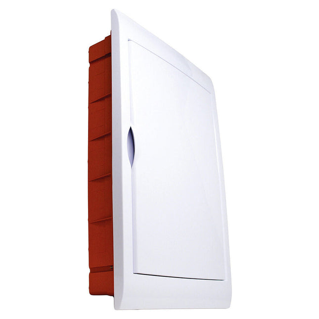 Centralino da incasso 36 moduli quadro elettrico con cornice e portello bianco ingresso IP40 - enzoled