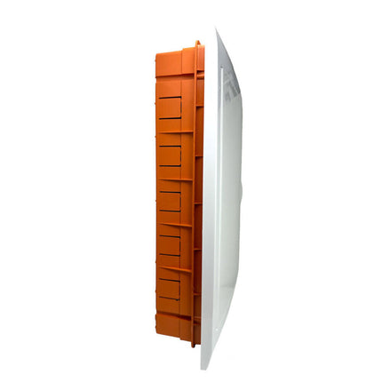 Centralino da incasso 36 moduli quadro elettrico con cornice e portello bianco ingresso IP40 - enzoled