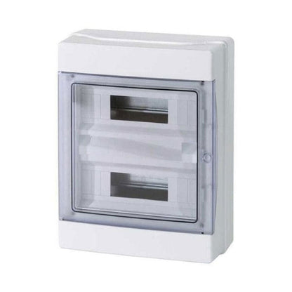 entralino da parete 24 moduli con portello quadro elettrico a stagno IP65 300x400x140 mm - enzoled