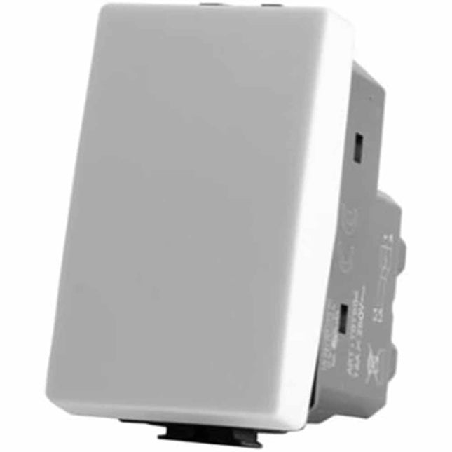 Deviatore bipolare compatibile con matix interruttore pulsante 2p 16a 250v - enzoled