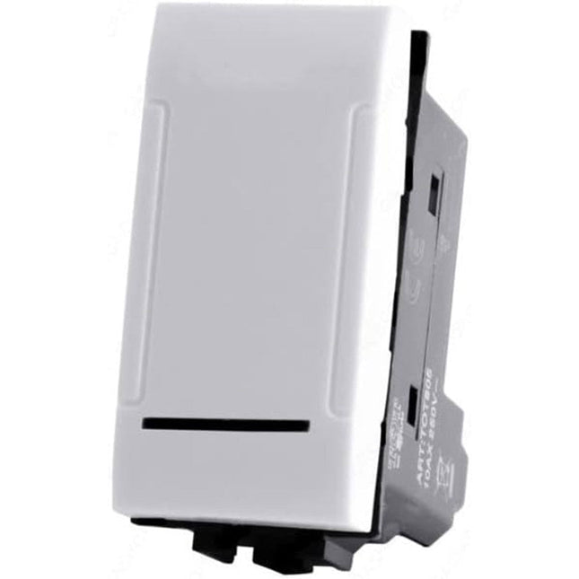 Deviatore bipolare compatibile con living light international air interruttore pulsante 2p 16a 250v - enzoled
