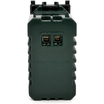 Modulo presa doppia USB da muro per placca cassetta 503 compatibile con living light international air 5V 2 Usb - enzoled