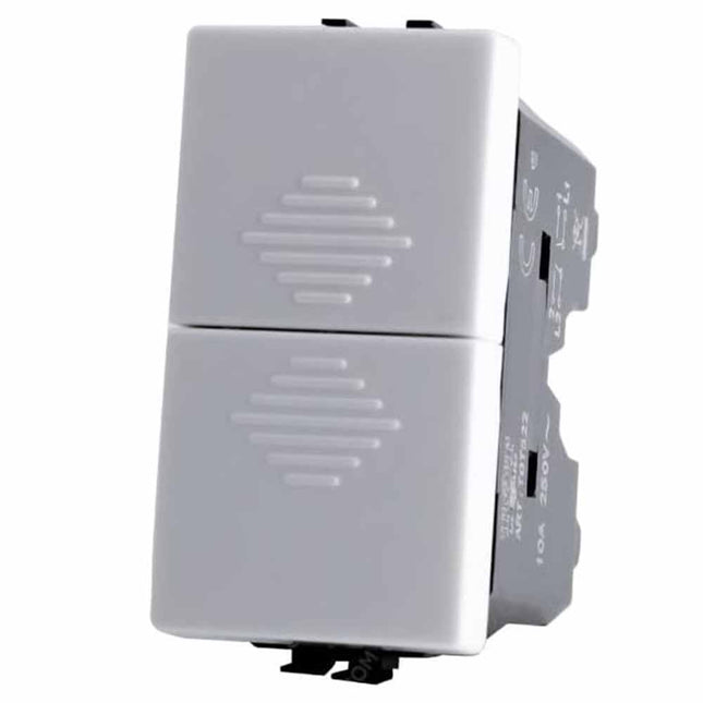 Doppio pulsante compatibile con matix tasto interruttore saliscendi 1p 10a 220v - enzoled
