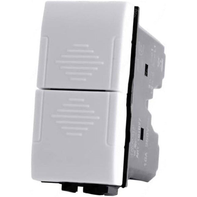 Doppio pulsante compatibile con living light international air tasto interruttore saliscendi 1p 10a 220v - enzoled
