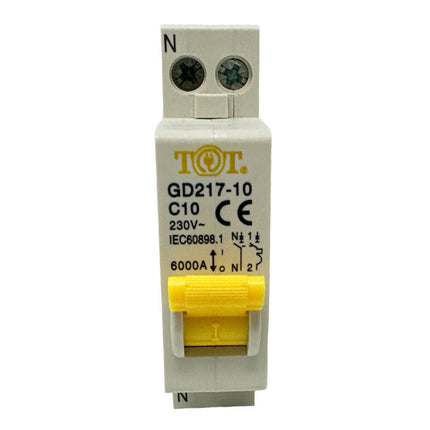 Interruttore automatico magnetotermico differenziale salvavita modulare per quadro elettrico 1P+N 6ka 10 16 20 25 32 ampere - enzoled