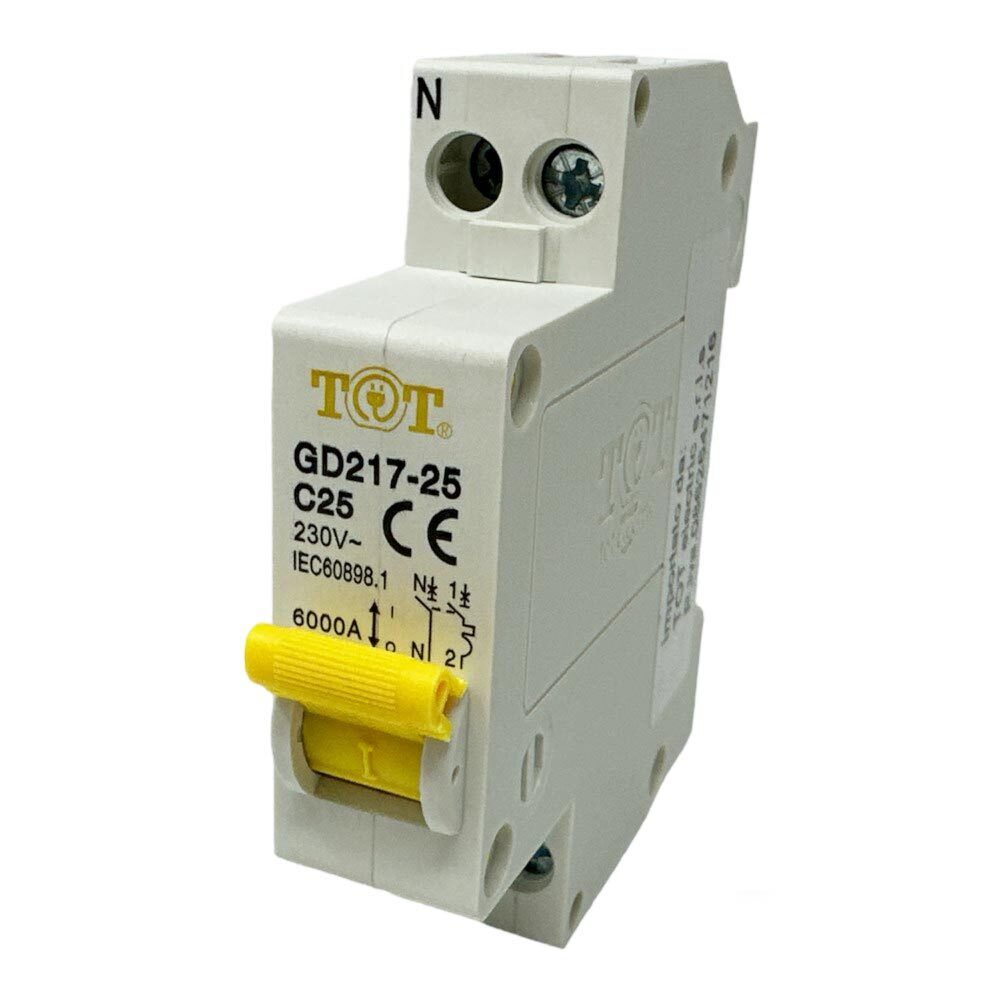 Interruttore automatico magnetotermico differenziale salvavita modulare per quadro elettrico 1P+N 6ka 10 16 20 25 32 ampere - enzoled
