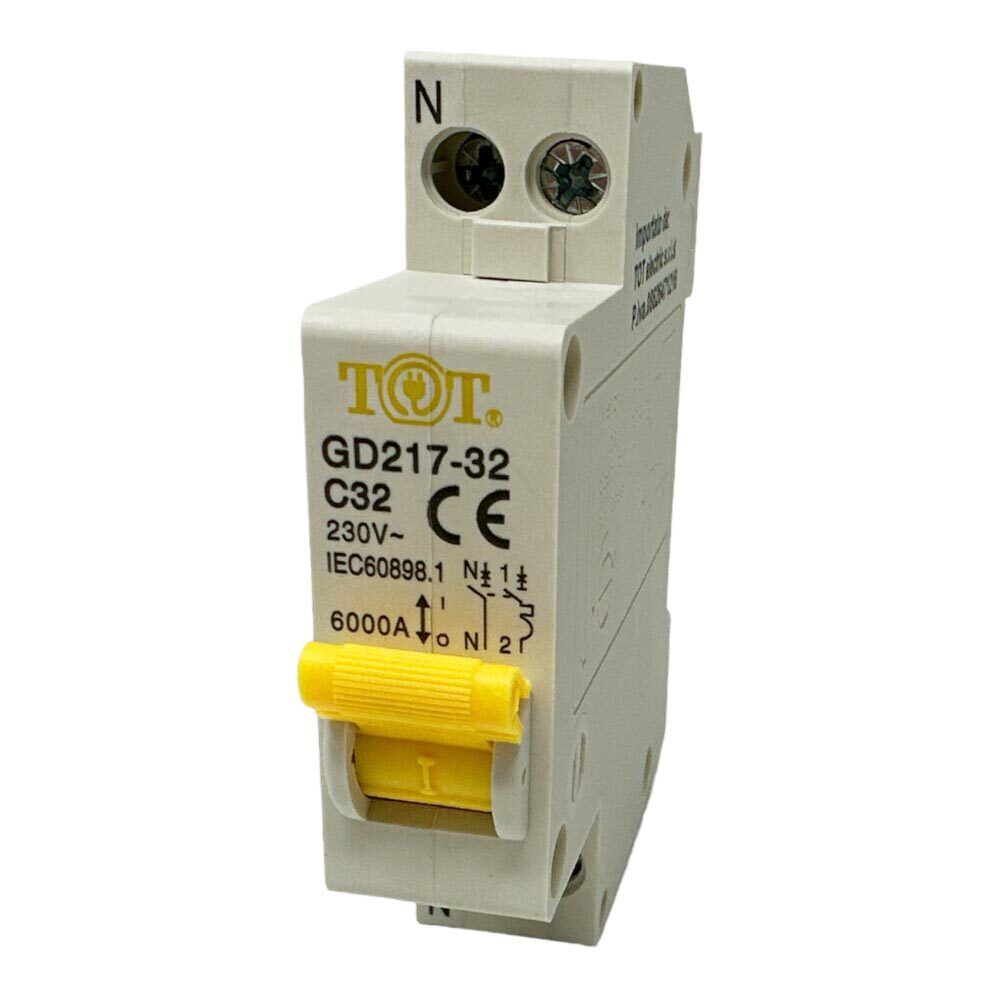 Interruttore automatico magnetotermico differenziale salvavita modulare per quadro elettrico 1P+N 6ka 10 16 20 25 32 ampere - enzoled