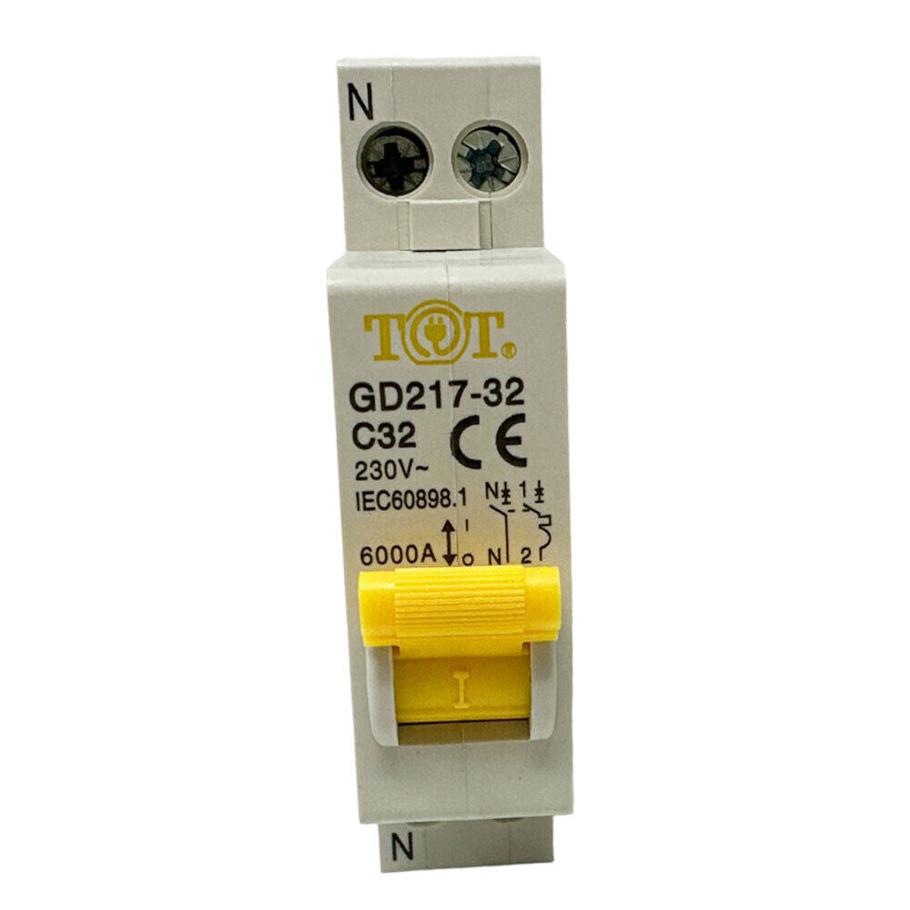 Interruttore automatico magnetotermico differenziale salvavita modulare per quadro elettrico 1P+N 6ka 10 16 20 25 32 ampere - enzoled