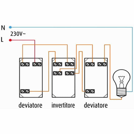 Invertitore unipolare compatibile con matix interruttore pulsante 1p 16a 250v - enzoled