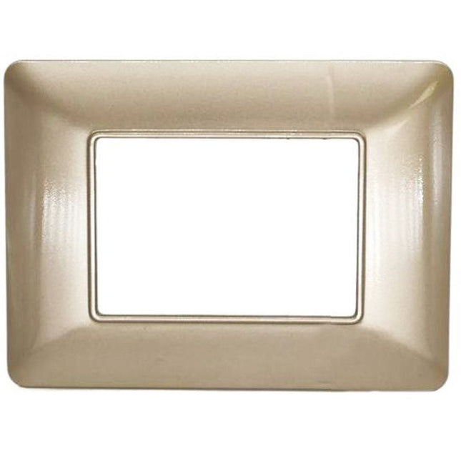 Placchetta per interruttore a 3 4 6 posti oro satinato cassetta 503 compatibile con btcino matix supporto cover - enzoled