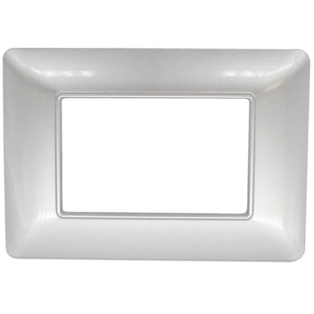 Placchetta per interruttore a 3 4 6 posti silver cassetta 503 compatibile con btcino matix supporto cover - enzoled