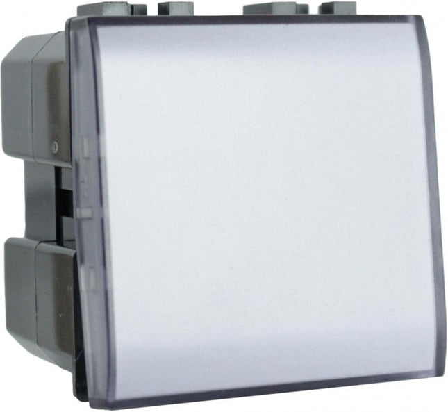 Pulsante portanome compatibile matix targhetta campanello interruttore 2 moduli - enzoled