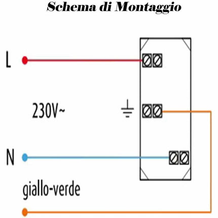 Presa bipasso bivalente 10-16A rossa compatibile con matix presa elettrica a muro spina - enzoled
