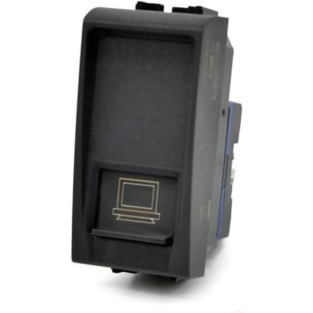 Presa di rete lan compatibile con living light international air connettore modulo rj45 8 pin utp cat 5e 1p - enzoled