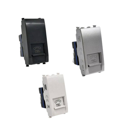 Presa telefonica rj11 compatibile con living light international air modulo connettore per cavo telefono - enzoled