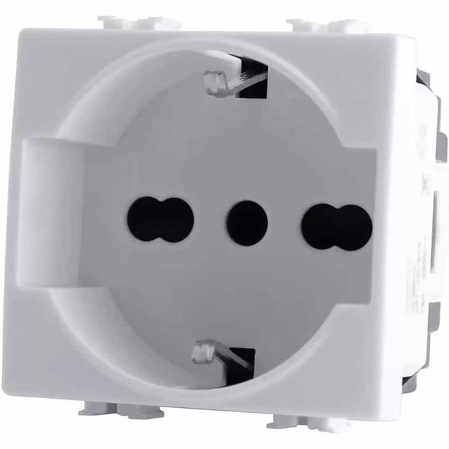 Presa schuko 10/16A compatibile con matix prese spina tedesca 2P gruppo di continuità ups cassetta 503 - enzoled