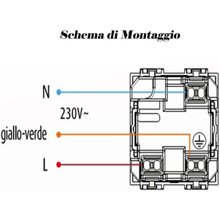 Presa schuko 10/16A compatibile con living light international air prese spina 2P presa elettrica a muro spina - enzoled