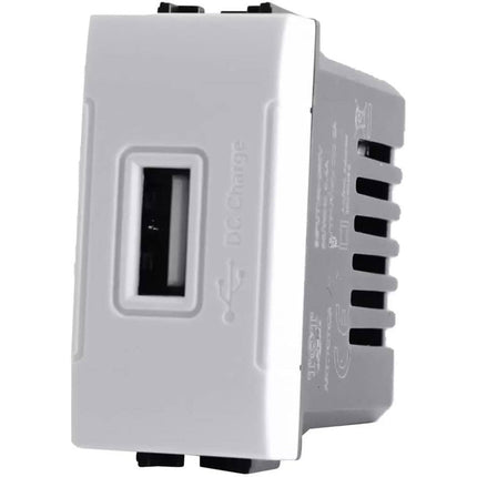 Modulo presa USB da muro per placca cassetta 503 compatibile con living light international air 5V - enzoled