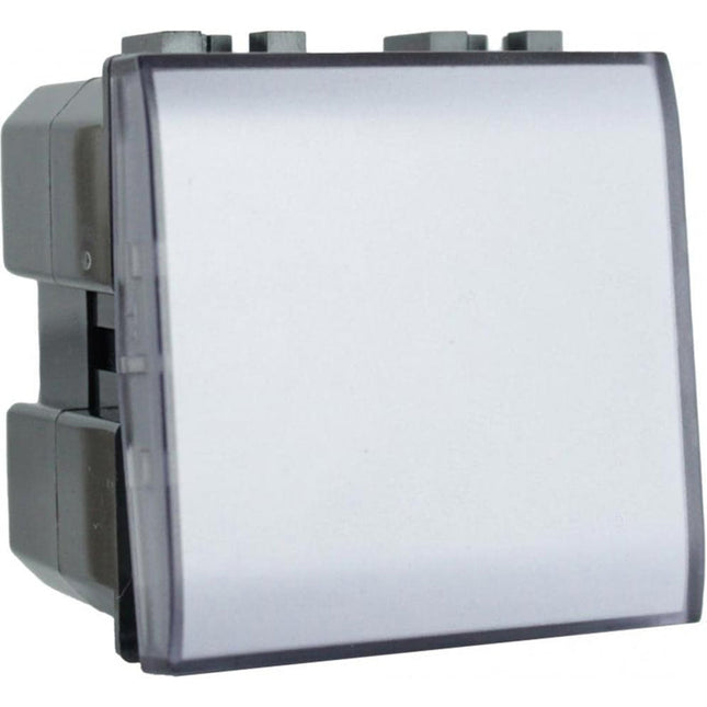 Pulsante portanome compatibile Living Light International Air targhetta campanello interruttore 2 moduli - enzoled