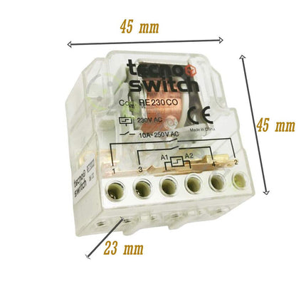 Relè interruttore impulsi elettromeccanico con circuito bobina separata 2 contatto 1no 230V 10A - enzoled