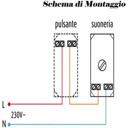 Suoneria compatibile con matix modulo campanello pulsante 6A 220v - enzoled