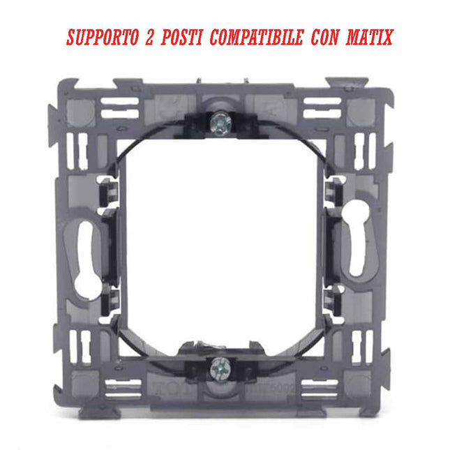 Supporto modulo per placche 2 3 4 e 7 posti compatibile con matix cassetta 503 scatola per placchette interruttori - enzoled