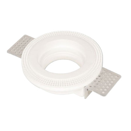 Supporto Portafaretto Rotondo Incassato a Scomparsa in Gesso per GU10/GU5.3/MR16 enzoled