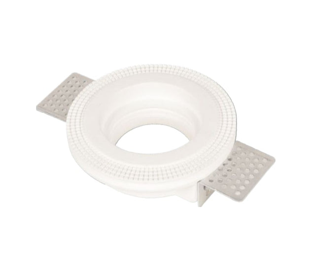 Supporto Portafaretto Rotondo Incassato a Scomparsa in Gesso per GU10/GU5.3/MR16 enzoled