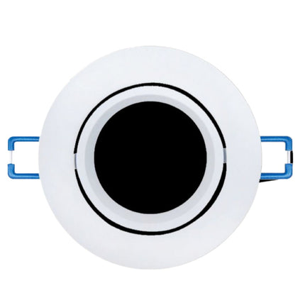 Supporto GU10 in Alluminio Bianco 75mm Tondeggiante per Lampade LED enzoled