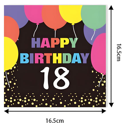 Tovaglioli di Carta Serie 18 Anni (Confezione da 12)