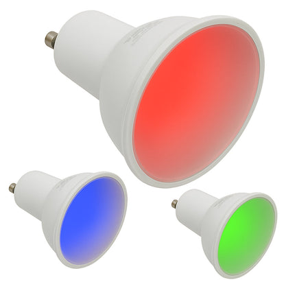 Faretto led 6 watt luce rossa blu verde attacco GU10