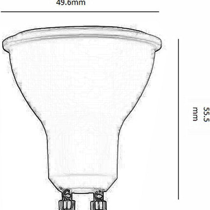 Faretto GU10 6 watt 8 led cob luce calda naturale fredda 435 Lm enzoled