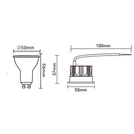 Modulo led 6W sostituzione faretti GU10/MR16 incasso CCT trasparente