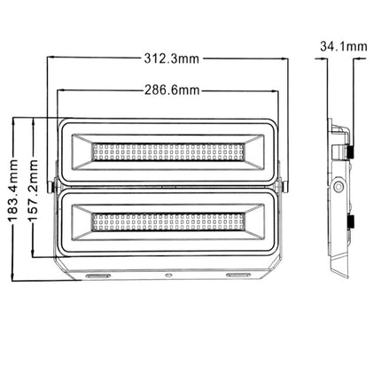 Faro led proiettore modulare 100 e 200 watt luce fredda 6500k IP65