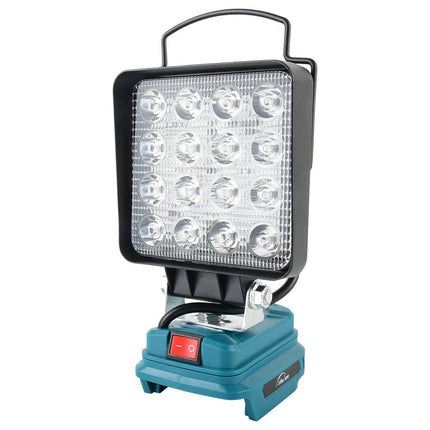 Faro 16 led batteria 48V power bank 2 USB proiettore inclinabile