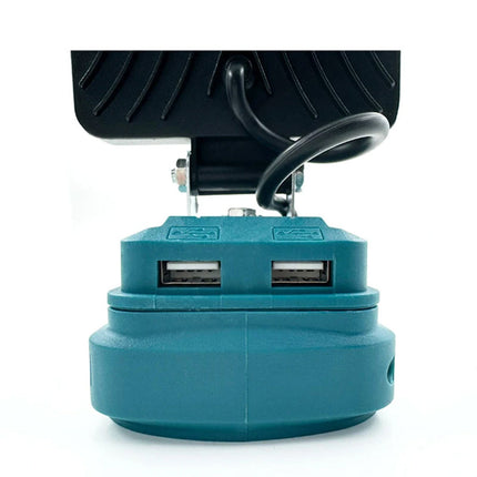 Faro 16 led batteria 48V power bank 2 USB proiettore inclinabile