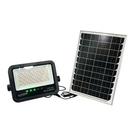 Faro a led con pannello solare 30 watt rgb con telecomando faretto con sensore crepuscolare per esterno IP65 - enzoled