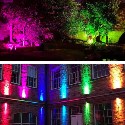 Faro a led con pannello solare 30 watt rgb con telecomando faretto con sensore crepuscolare per esterno IP65 - enzoled