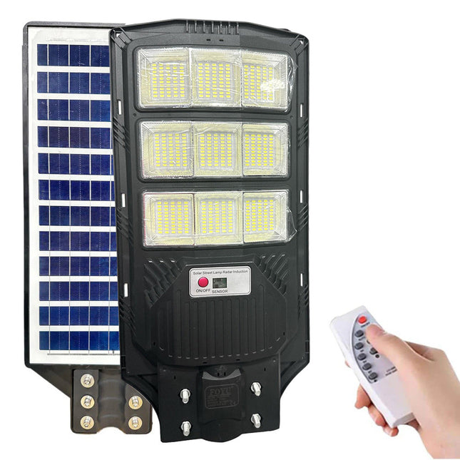 Faro stradale solare 450 led 1000W sensore crepuscolare movimento IP66