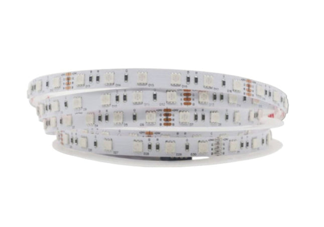 Striscia LED RGB 24V 50 metri - 500W, 60 LED/m (SMD 5050) | Bobina Universo 50M-24V-RGB | Flessibile per interni/esterni enzoled