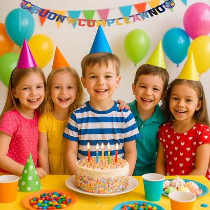 3 festone striscione buon compleanno decorazione feste party enzoled